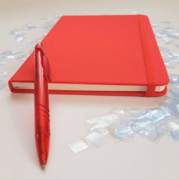 Эко блокнот из RPET Mivaz красный