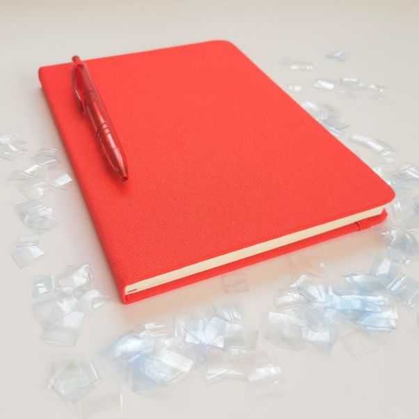 Эко блокнот из RPET Mivaz красный