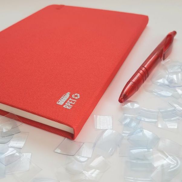 Эко блокнот из RPET Mivaz красный