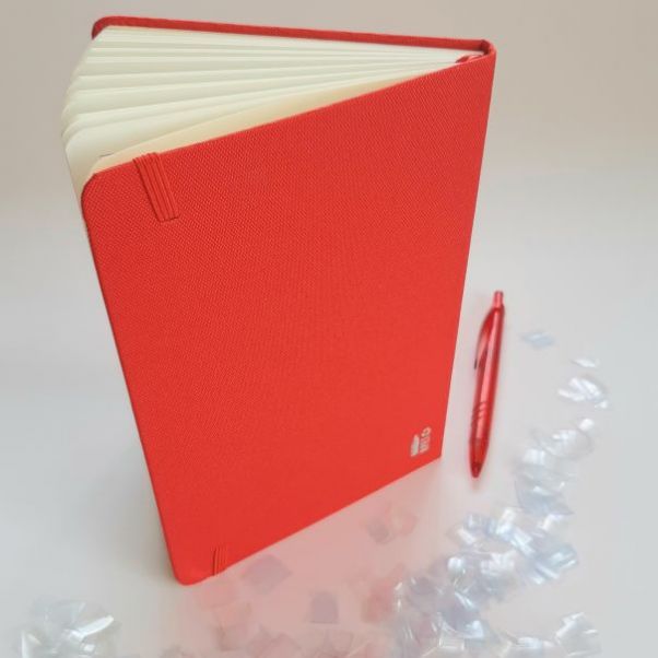 Эко блокнот из RPET Mivaz красный