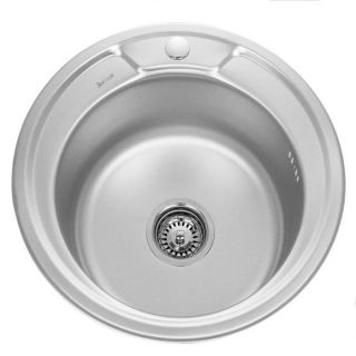 мойка для кухни врезная из нержавеющей стали 49 см. SKL 490 ECO 0.6/160 1P полированная