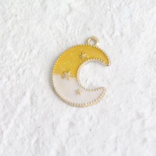 Подвеска для кукол - Месяц бело-желтый