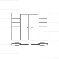 Пенал Eclisse Ewoluto Double для полотна 2000 и 2100 мм