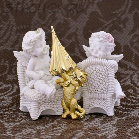 Брошь "Котик с зонтиком под дождем" (AJC США)