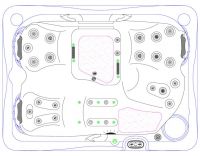 Прямоугольный гидромассажный бассейн Hydropool Classic SE4L 211х157 схема 1