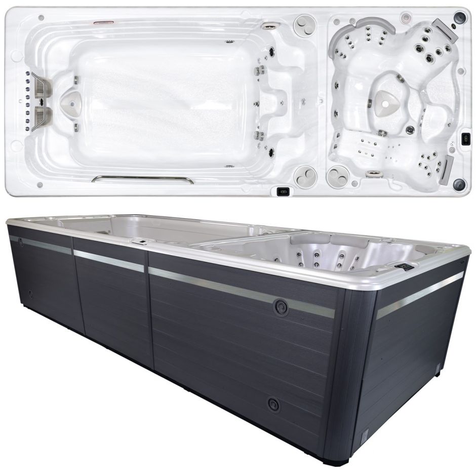 Изображение Плавательный бассейн с зоной СПА Hydropool Aquatic AquaTrainer 19DTAX 574х236 на шесть человек