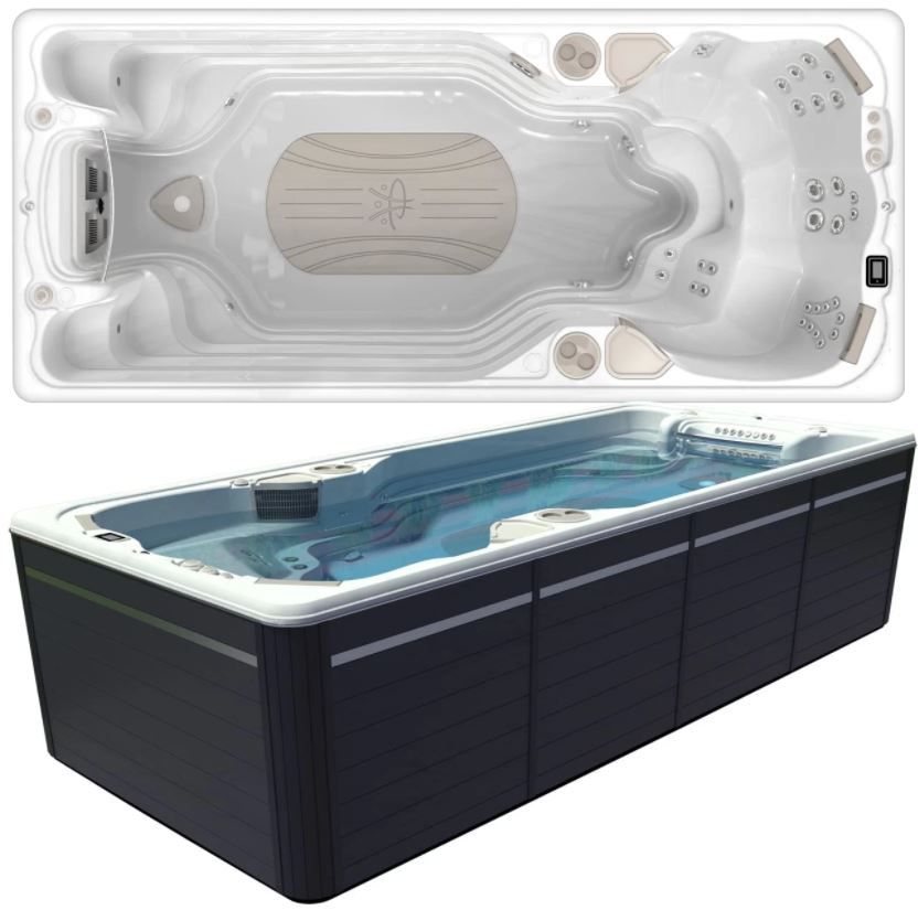 Бассейн с противотоком AccuFlow Hydropool Aquatic AquaSport 17AX 533х236 схема 4