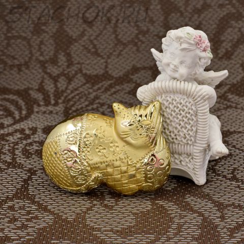 Брошь "Кошка в стиле пэчворк"  (AJC США)