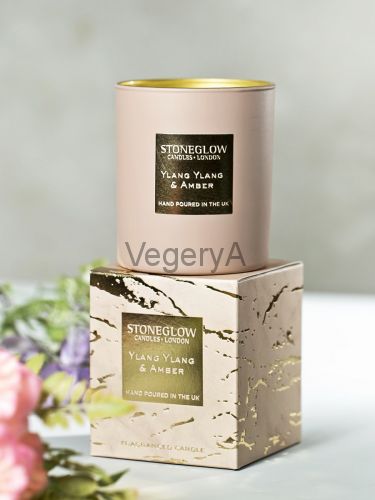 Свеча 300гр Иланг-иланг и амбра StoneGlow Луна