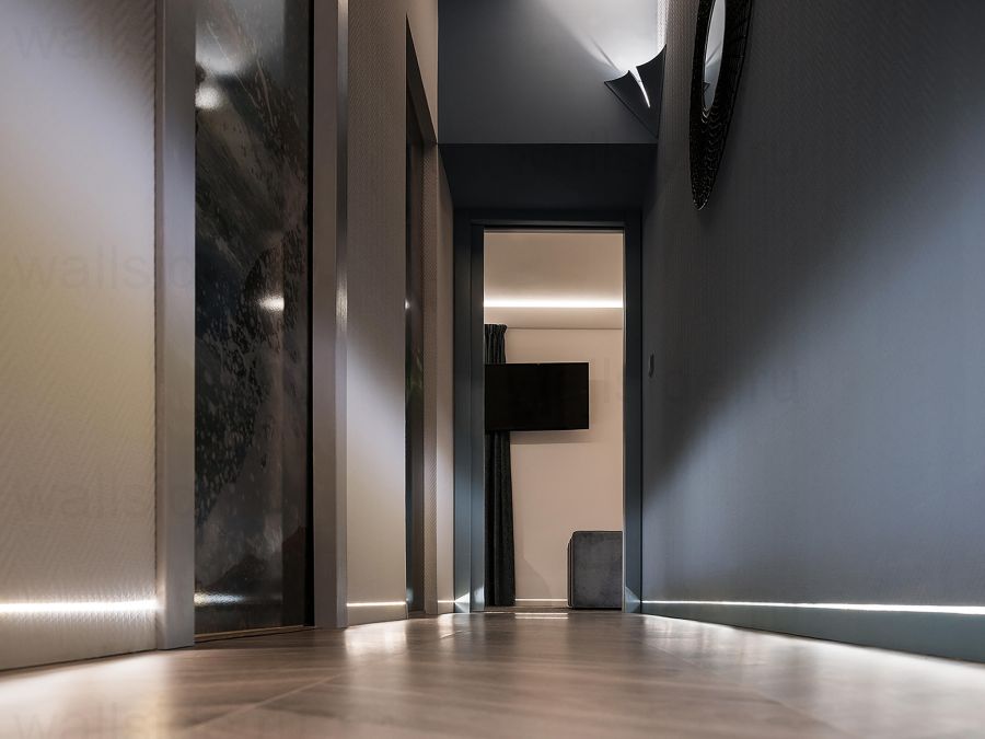 Плинтус скрытого монтажа без нижней полки