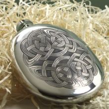 Фляжка из британского пьютера-  Истоки Верховного мира Аннуна, Annwn Wedge English Pewter