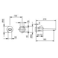 Смеситель для раковины Fantini Lame M011B с изливом схема 1