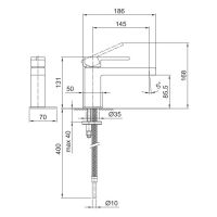 Смеситель для раковины Fantini AR/38 3303SWF с удлиненным изливом схема 1