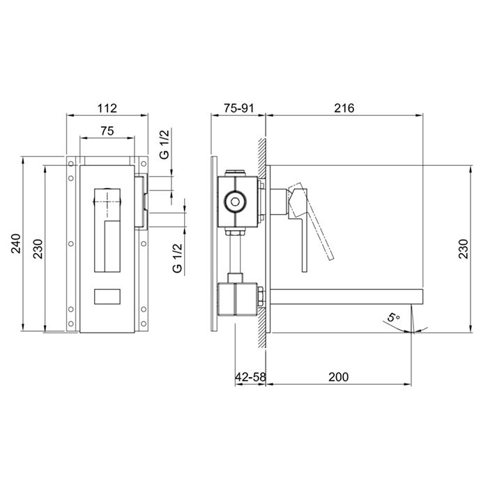 Однорычажный смеситель для раковины Fantini AR/38 E233SB ФОТО