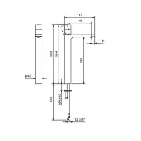 Смеситель для раковины Fantini Nice S006SWF с высоким изливом схема 1