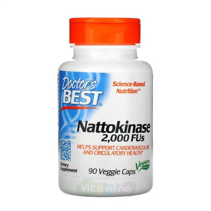 Doctor's Best Наттокиназа 2000 FU, 90 капсул