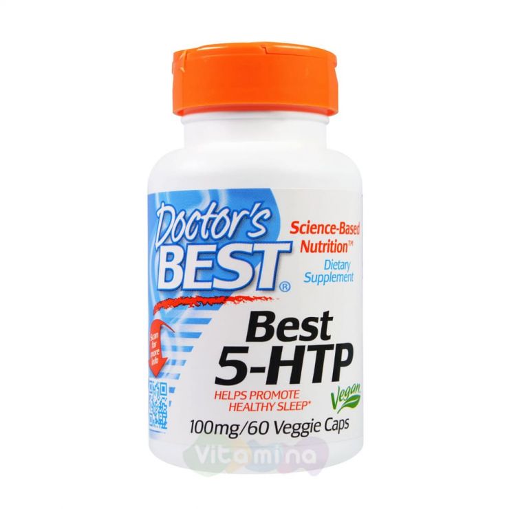 Doctor's Best 5-гидрокситриптофан (5-НТР), 100 мг, 60 капсул