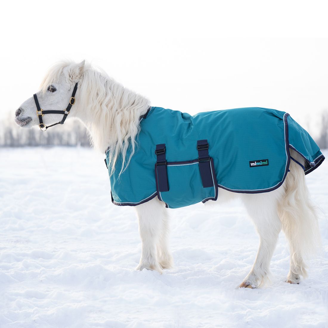 Попона прогулочная minihorse на флисе с клапаном бирюза