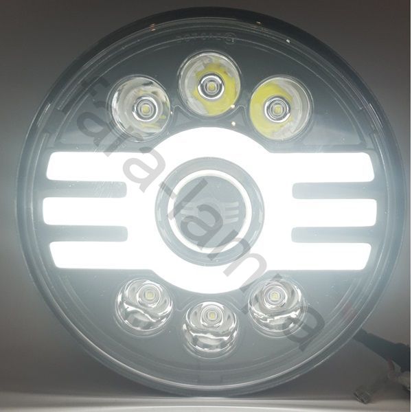 Светодиодные фары Уаз Нива желтый - белый свет