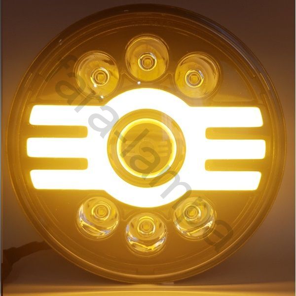 Светодиодные фары Уаз Нива желтый - белый свет