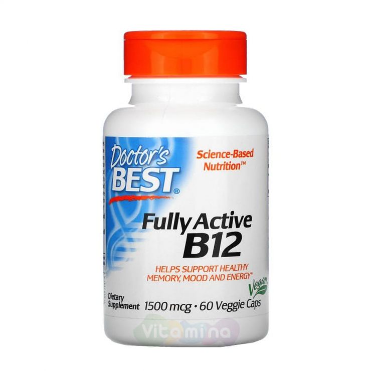 Doctor's Best Активный витамин B12 1500 мкг, 60 капсул
