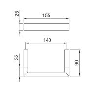 Держатель для туалетной бумаги Fantini Linea 7709 14х9 схема 3