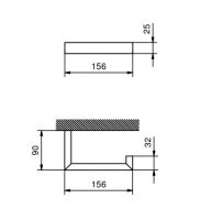 Держатель для туалетной бумаги Fantini Linea 7745 15,6х9 схема 1