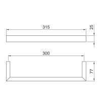 Держатель для полотенец Fantini Linea 7706 30х7,7 схема 2