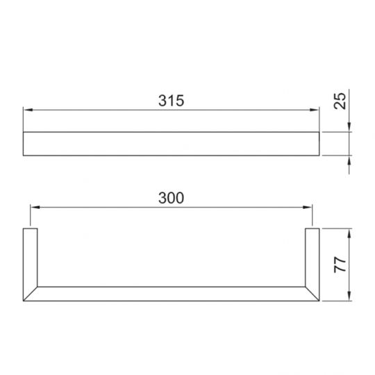 Держатель для полотенец Fantini Linea 7706 30х7,7 ФОТО