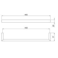 Полотенцедержатель Fantini Linea 7711 размер 45х7,7 схема 3
