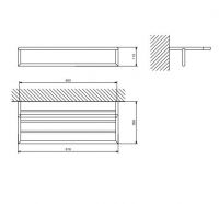 Держатель для полотенец-полочка Fantini Young 7615 схема 1