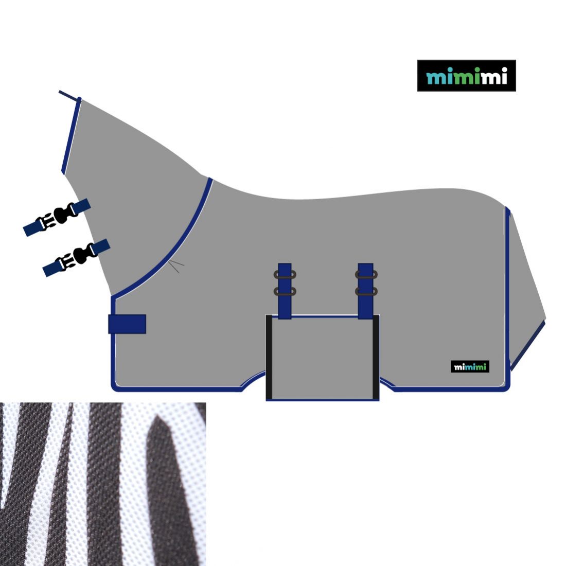 Попона антимоскитная CHIC Air-Max ZEBRA с капором и клапаном mimimi