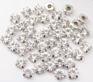 Стразы пришивные в цапах стекло SS16 (4 мм), упаковка 100 штук (SmilB-SS16/silver-crystal)