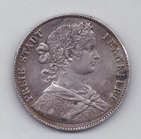 1 талер 1860 года Франкфурт Германия