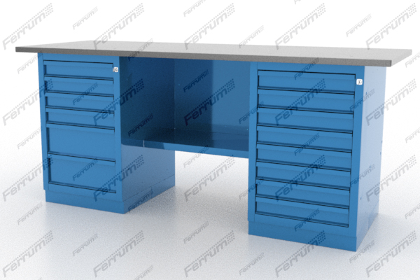 Ferrum Верстак металлический с тумбами 6/8, серия "L".