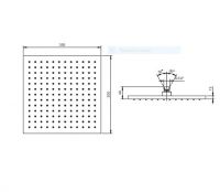 Fantini Mint верхний душ 8104 30х30 схема 1