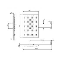 Тропический душ Fantini Acquafit K032B размер 45х30 схема 1