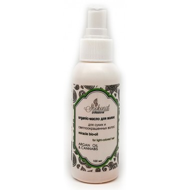 Shokonat - Несмываемое Organic-масло ARGAN OIL & CANNABIS для сухих и светлоокрашенных волос. 100 мл