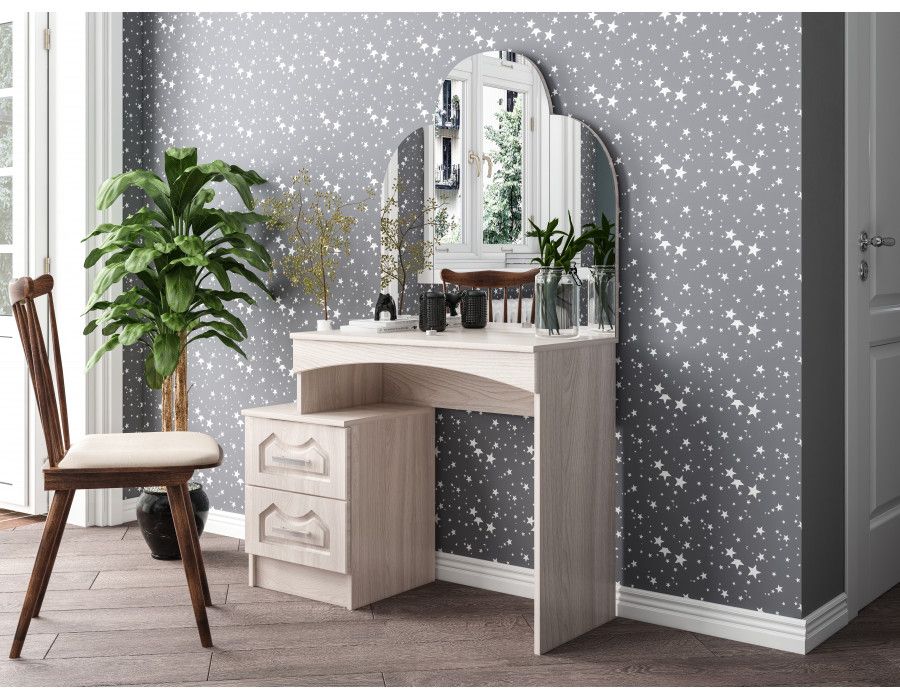 Трюмо Бася МДФ (Шимо светлый/дуб беленый)