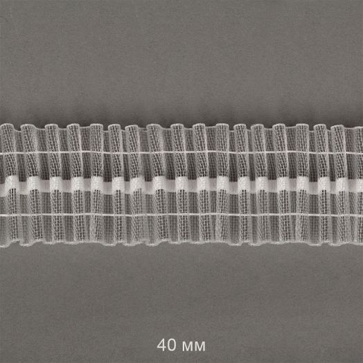 Лента шторная Caron 40 мм сборка универсальная  цвет прозрачный (Caron401-0)