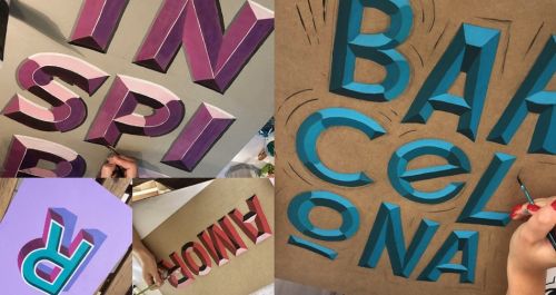 [Lettering School] 3D леттеринг. Рисование объемных букв (Анна Рольская)