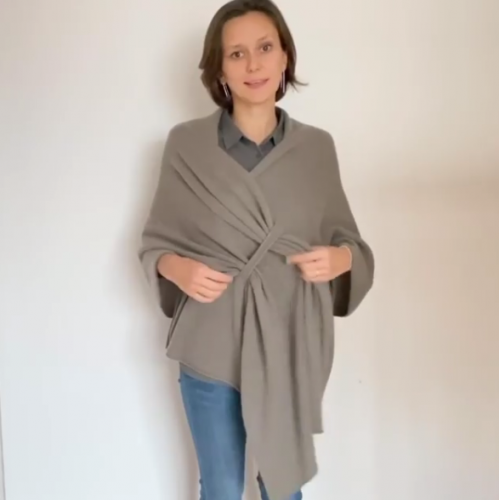 [Машинное вязание] Палантин-накидка (nosi.teplo)