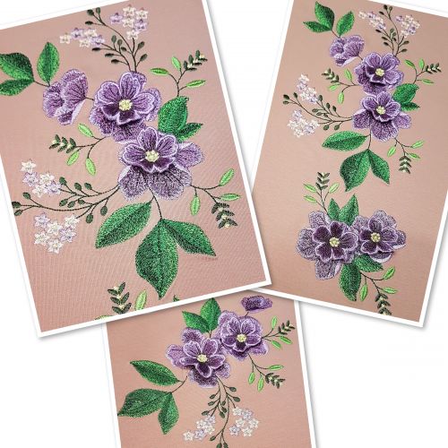 [New Embroidery] Набор дизайнов с элементами 3Д 'Цветочная нежность'(Birochka)