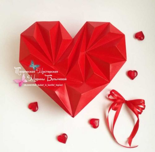[Паперкрафт] Макет шкатулки - СЕРДЦЕ (Марина Булычева)