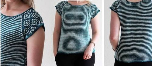 [Вяжи.ру] Летний топ «Afternoon in Lisbon» (Лиса Ханнес)