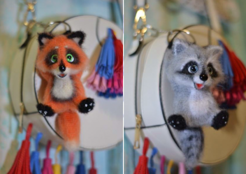 Брелки Лисенок и Енотик (Галина Писаренко)