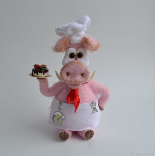 Мастер-класс Хрюн - повар (крючок) (Галина Бурова)