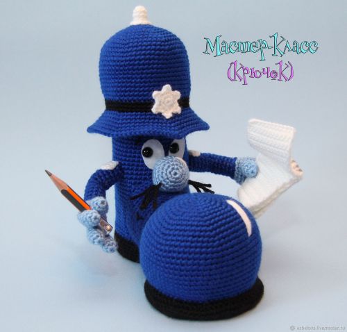 Мастер-класс по вязанию 'Башмачок Полицейский' (крючок) (Елена Белова)