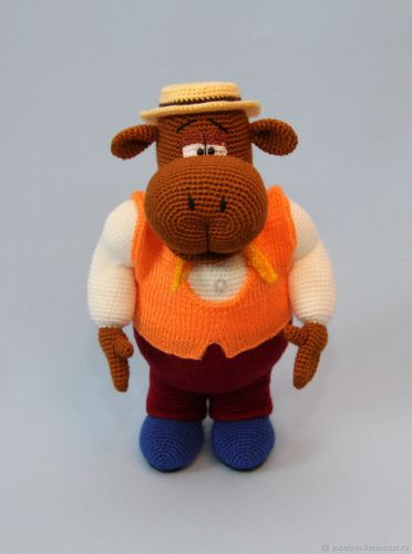 Мастер-класс по вязанию 'Бегемот Шоколадкин' (крючок+спицы) (Елена Белова)