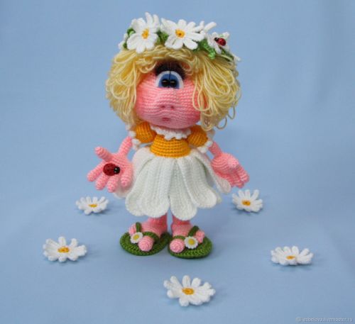 Мастер-класс по вязанию 'Куколка Ромашка' (крючок) (Елена Белова)